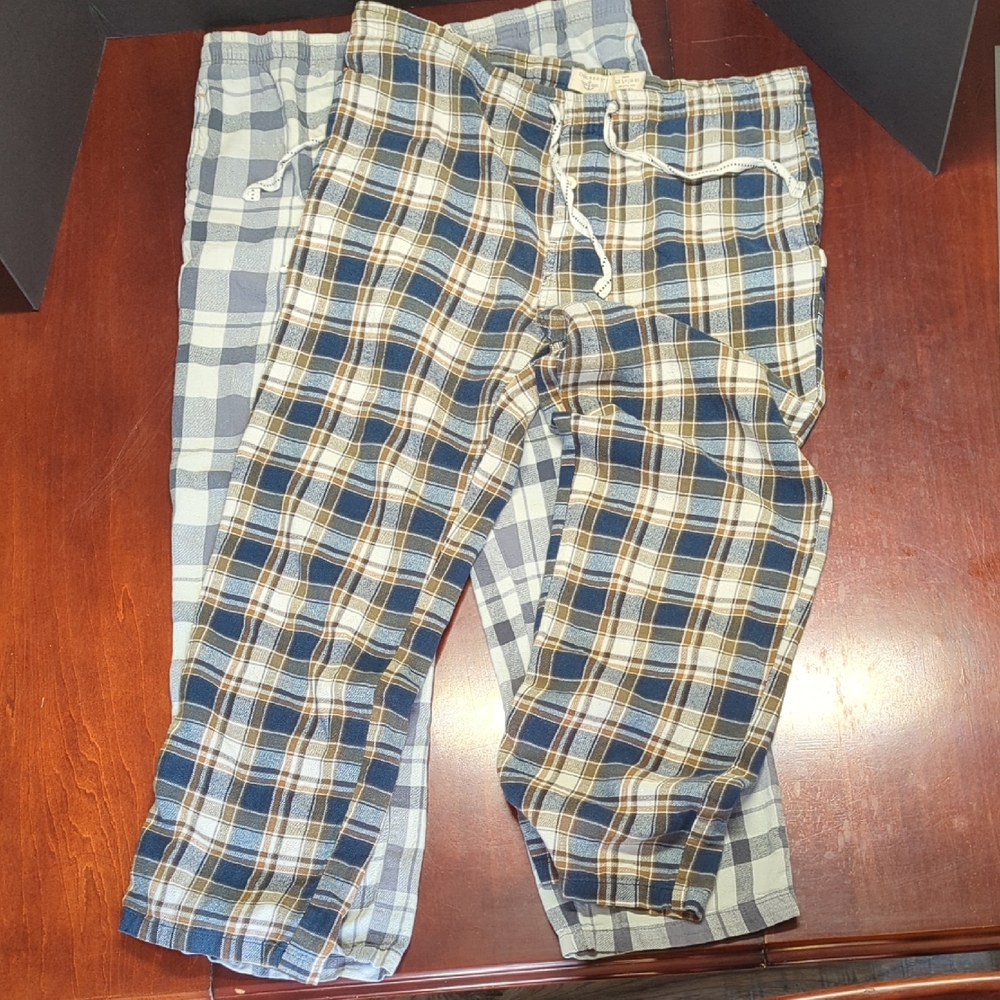 Dockers Plaid Flannel Pajama Pants - Lot Of 2 - Men's S